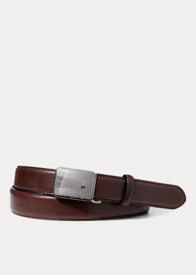 Men's Polo Ralph Lauren Engine-Turned Leather Belt | 679104QPS